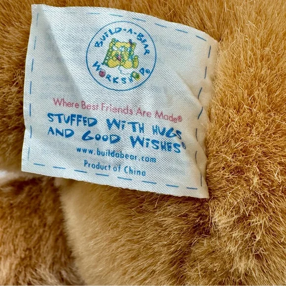 90s Build a Bear Teddy Brown Stitched Nose Plush Toy 14” Stuffed Animal Retired - Picture 8 of 9